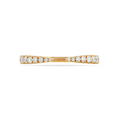 Pavé Natural Diamond Claw Open Ring - 14K Rose Gold