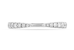 Pavé Natural Diamond Claw Open Band - 14KW White Gold
