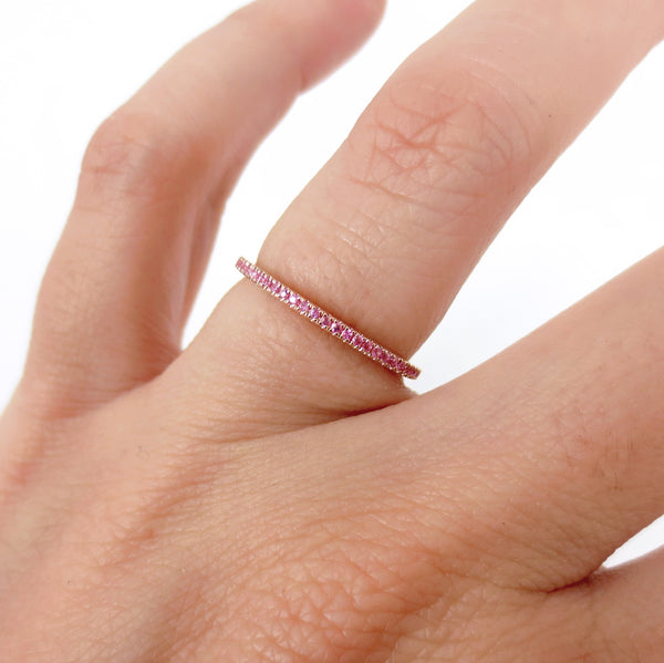Micro pave sapphire band clearance