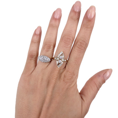 Vintage Diamonds 18K Marquise Shaped Ladies Cocktail Ring