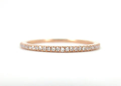 Micro Pave Diamond Eternity Band in 18k Rose Gold - 0.20ct T.W