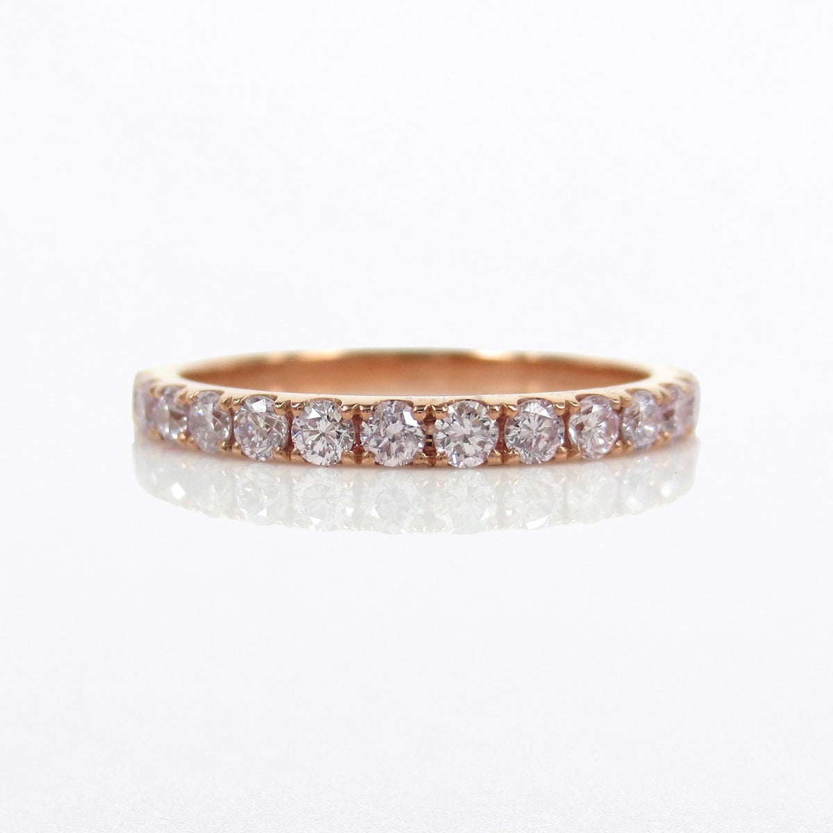 18K Rose Gold Light Pink Diamond Eternity Band (0.46ctw)