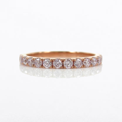18K Rose Gold Light Pink Diamond Eternity Band (0.46ctw)