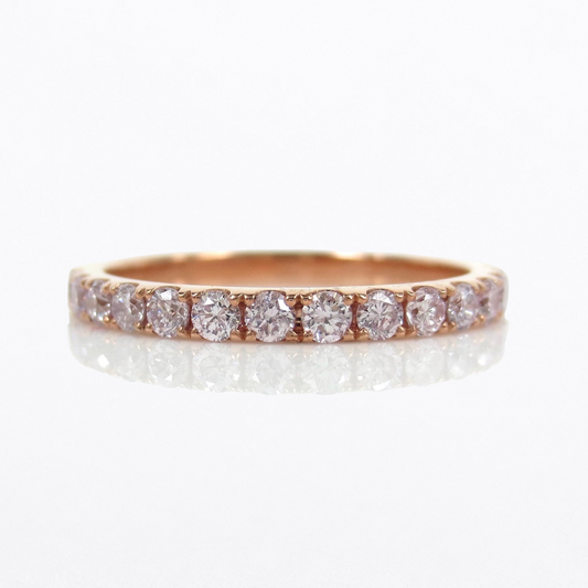18K Rose Gold Light Pink Diamond Eternity Band (0.46ctw)