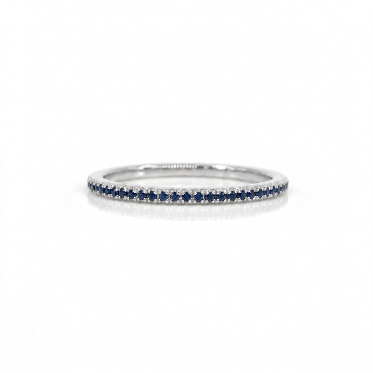 18K Gold Blue Sapphire Full Eternity Band