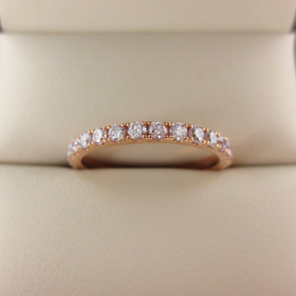 18K Rose Gold Light Pink Diamond Eternity Band (0.46ctw)