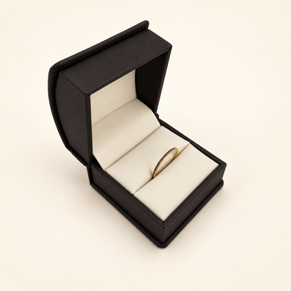 18K Gold Black Diamond Micro-Pavé Full Eternity Band