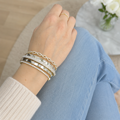 18K Rose Gold Twisted Diamond Bangle (Natural Diamonds)