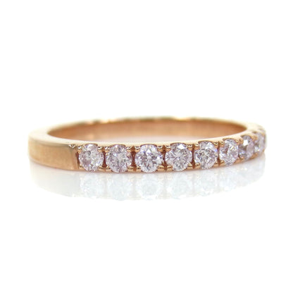 18K Rose Gold Light Pink Diamond Eternity Band (0.46ctw)
