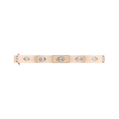 18K Gold Marquise Diamond Flush-Set Hinge Bangle (1.21 ct TW)