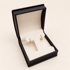 Graduated Natural Diamond Huggie Hoop Earrings | 14K & 18K Gold | 15mm 0.40 CTW