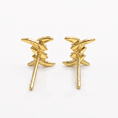 14K Gold Cable Twist "X" Diamond Stud Earrings (0.15 ctw)