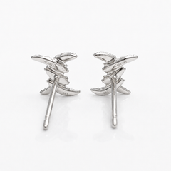 14K Gold Cable Twist "X" Diamond Stud Earrings (0.15 ctw)