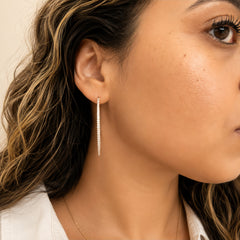 2-Inch Large Natural Diamond Inside-Out Hoop Earrings in 18K Yellow Gold