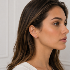 14K Gold Cable Twist "X" Diamond Stud Earrings (0.15 ctw)