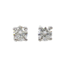 Diamond Stud Earrings - 14K White Gold - 0.20cts T.W