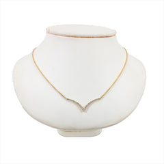 18K Gold Diamond Pavé Chevron Necklace - Pendant