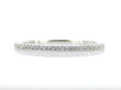 Micro Pave Diamond Eternity Band in 18k White Gold - 0.20ct T.W