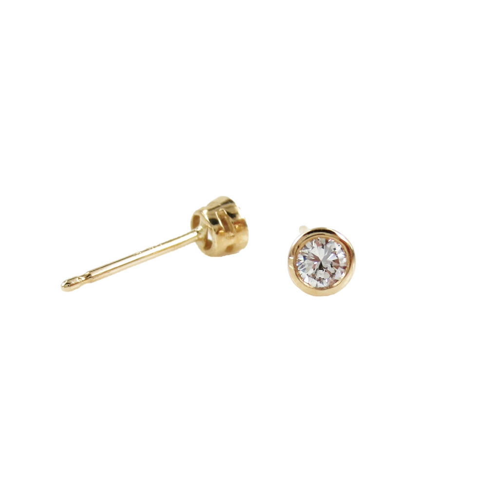 3MM 0.30 CTW DIAMOND STUD EARRING – Saints Gold Co.