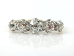 Victorian Five Stone Old Mine Cut Diamond Ring - 0.75cts T.W