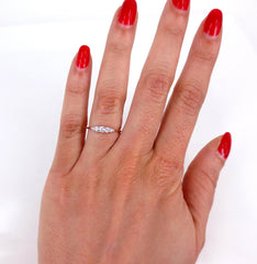 Seven-Stones Graduated Round Diamond Ring - 18K Rose Gold