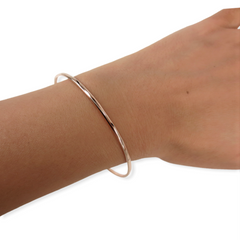 14K Rose Gold Solid Bangle