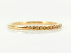 Fancy Yellow Diamond Micro Pave Half-eternity Band - 18K Gold