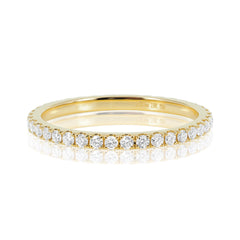 18K Yellow Gold Diamond Eternity Band - 1.5mm