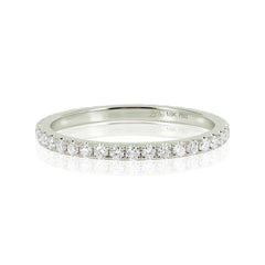 18K White Gold Diamond Eternity Band - 1.5mm