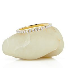 18K Yellow Gold Diamond Eternity Band - 1.5mm
