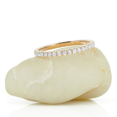 18K Rose Gold Diamond Eternity Band - 1.5mm