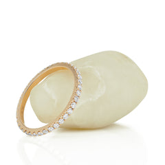 18K Rose Gold Diamond Eternity Band - 1.5mm