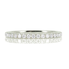 18K White Gold Diamond Eternity Band - 1.5mm