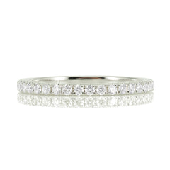 18K White Gold Diamond Eternity Band - 1.5mm