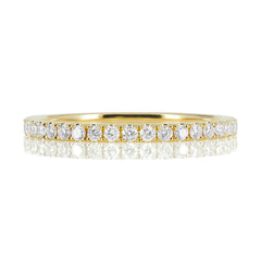 18K Yellow Gold Diamond Eternity Band - 1.5mm