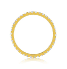 18K Yellow Gold Diamond Eternity Band - 1.5mm