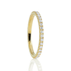 18K Yellow Gold Diamond Eternity Band - 1.5mm
