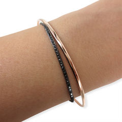 14K Rose Gold Solid Bangle