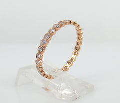 Bezel Set Round Diamond Eternity Band - 0.39 cts T.W