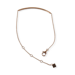Black Diamond Bar Bracelet set in 18K Rose Gold.