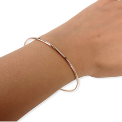 14K Rose Gold Solid Bangle