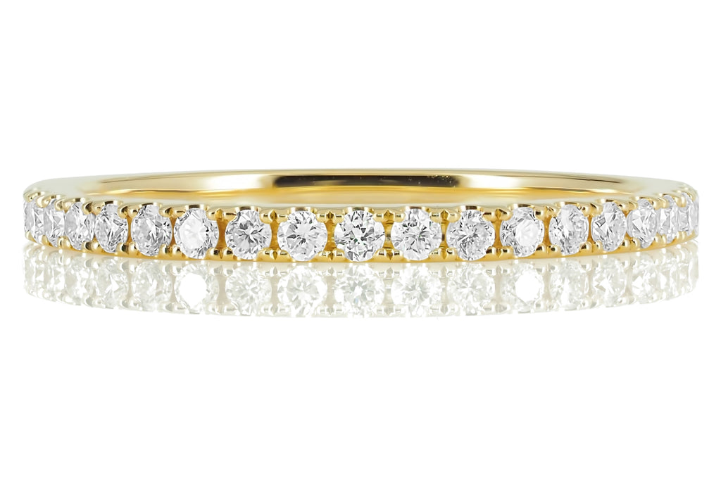 18K Yellow Gold Diamond Eternity Band - 1.5mm – Zina Tahiri, Inc