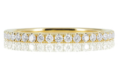 18K Yellow Gold Diamond Eternity Band - 1.5mm