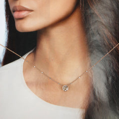 Bezel Set Champagne Diamond Solitaire Pendant - 0.75 ct