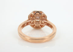 PINK Diamond Triple Halo Engagement Ring - 1.14 carats T.W