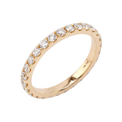 18K Yellow Gold Earth Mined Diamond Eternity Band - 1.9mm