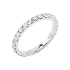 18K Yellow Gold Earth Mined Diamond Eternity Band - 1.9mm