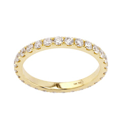 18K Yellow Gold Earth Mined Diamond Eternity Band - 1.9mm