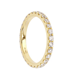 18K Yellow Gold Earth Mined Diamond Eternity Band - 1.9mm