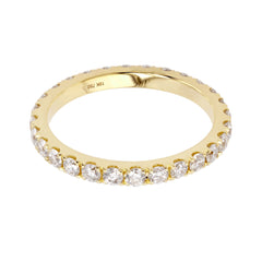 18K Yellow Gold Earth Mined Diamond Eternity Band - 1.9mm